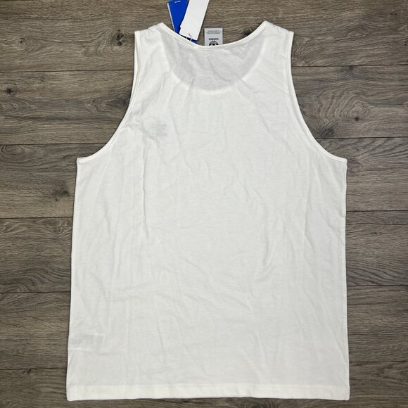Adidas Tank Top Size XL Mens White Originals Essentials Logo Trefoil - Picture 9 of 11